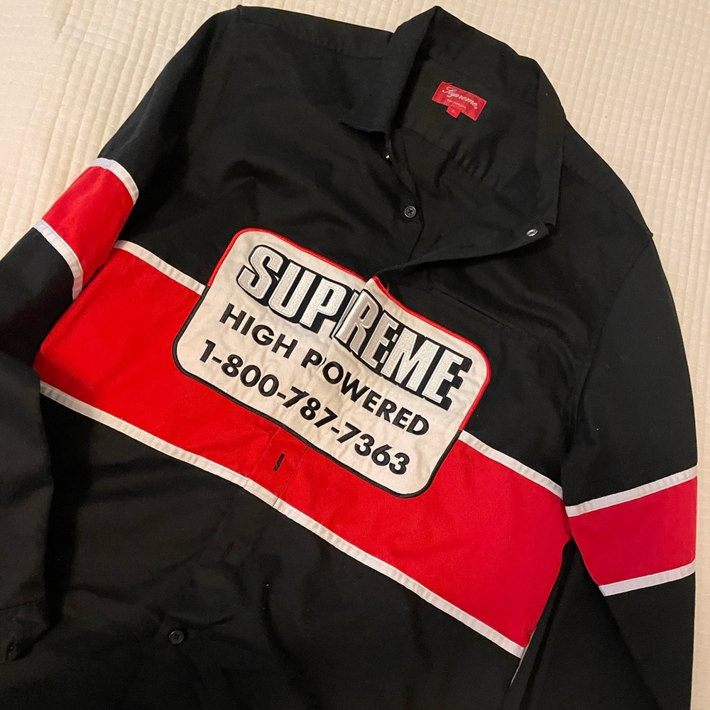 Supreme (black & red long sleeve) size Large